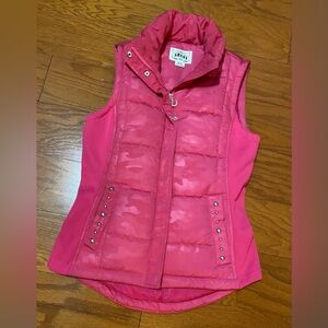 Ariat Vest Womens Medium Pink Cowgirl Cowboy Western Full Zip Outdoor Ladies M